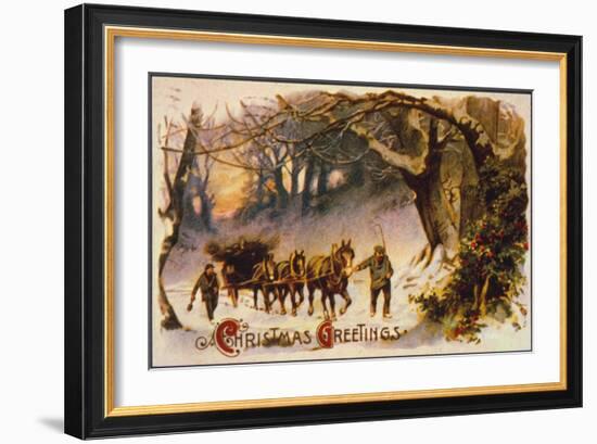 American Christmas Card-null-Framed Giclee Print