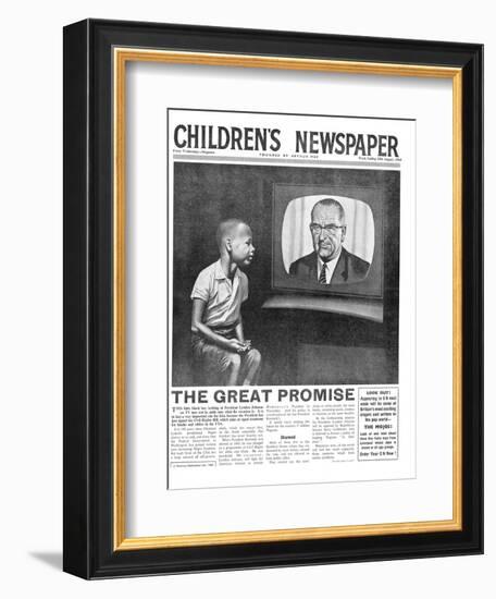 American Civil Rights, Front Page of 'The Children's Newspaper', August 1964-English School-Framed Giclee Print