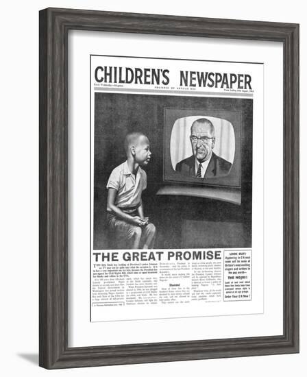 American Civil Rights, Front Page of 'The Children's Newspaper', August 1964-English School-Framed Giclee Print