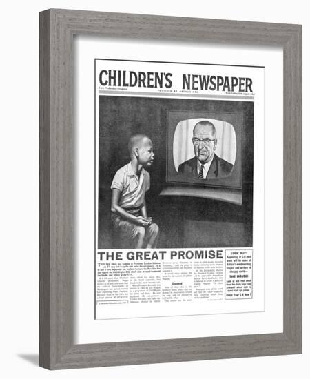 American Civil Rights, Front Page of 'The Children's Newspaper', August 1964-English School-Framed Giclee Print