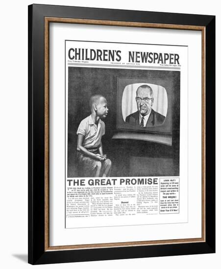 American Civil Rights, Front Page of 'The Children's Newspaper', August 1964-English School-Framed Giclee Print