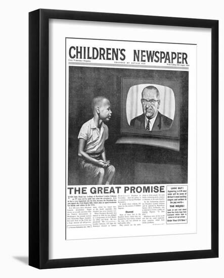 American Civil Rights, Front Page of 'The Children's Newspaper', August 1964-English School-Framed Giclee Print