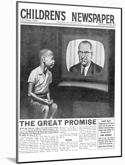 American Civil Rights, Front Page of 'The Children's Newspaper', August 1964-English School-Mounted Giclee Print