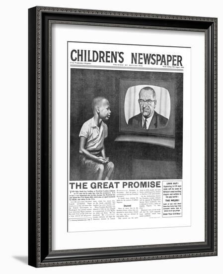 American Civil Rights, Front Page of 'The Children's Newspaper', August 1964-English School-Framed Giclee Print