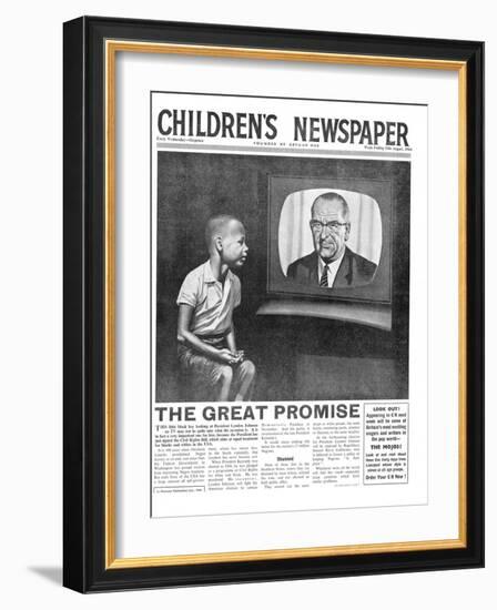 American Civil Rights, Front Page of 'The Children's Newspaper', August 1964-English School-Framed Giclee Print