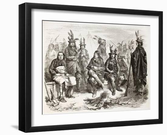 American Civil War: Delaware Indians (Lenape) Enrolled In Federal Army-marzolino-Framed Art Print