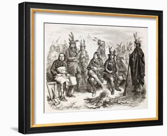 American Civil War: Delaware Indians (Lenape) Enrolled In Federal Army-marzolino-Framed Art Print