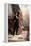 American Civil War Painting of President Abraham Lincoln Holding the American Flag-null-Framed Stretched Canvas