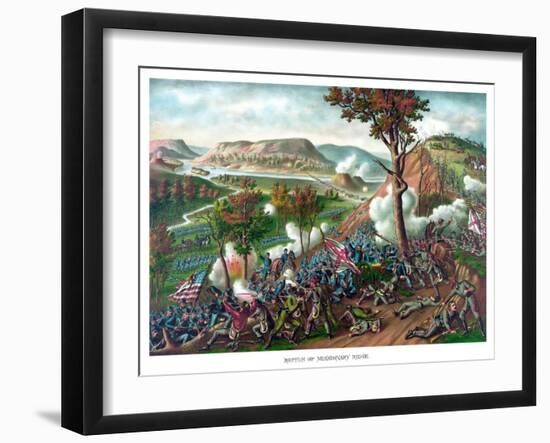American Civil War Print Featuring the Battle of Missionary Ridge-null-Framed Art Print