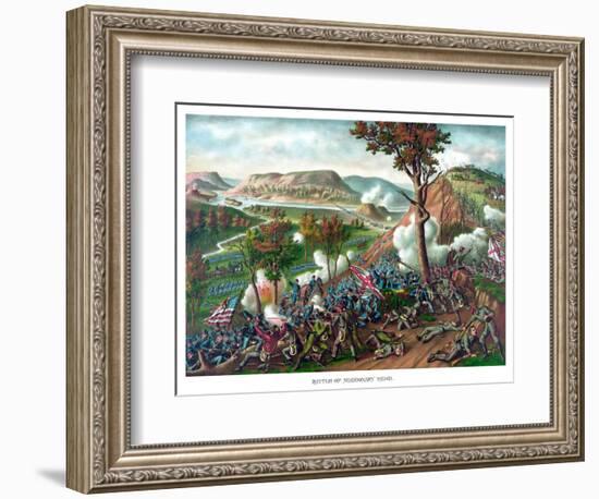 American Civil War Print Featuring the Battle of Missionary Ridge-null-Framed Art Print
