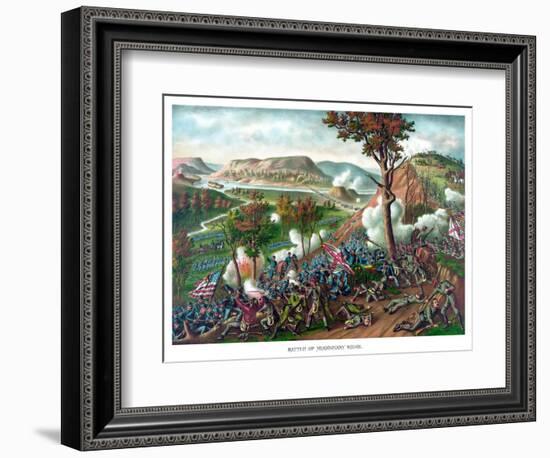 American Civil War Print Featuring the Battle of Missionary Ridge-null-Framed Art Print