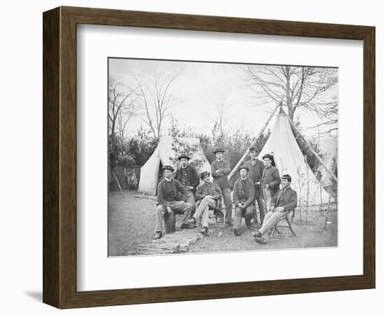 American Civil War Soldiers at their Encampment-Stocktrek Images-Framed Photographic Print