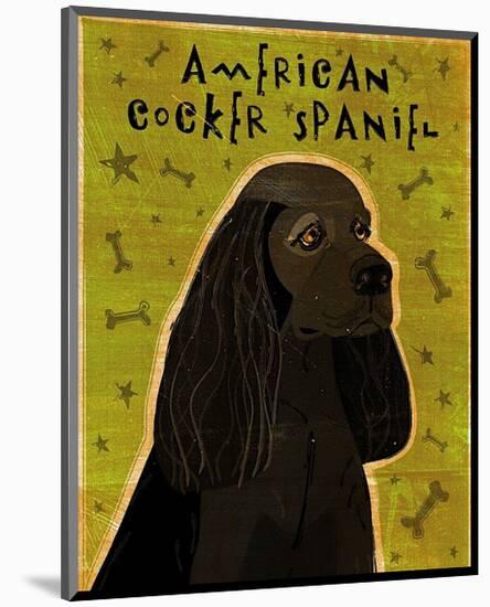 American Cocker Spaniel (black)-John Golden-Mounted Art Print