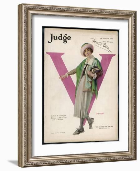 American College Girl or the Vassar Girl of 1922-Guy Hoff-Framed Photographic Print