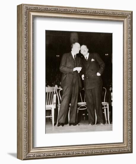 American Communist leaders William Foster and Earl Browder, 1940-Unknown-Framed Photographic Print