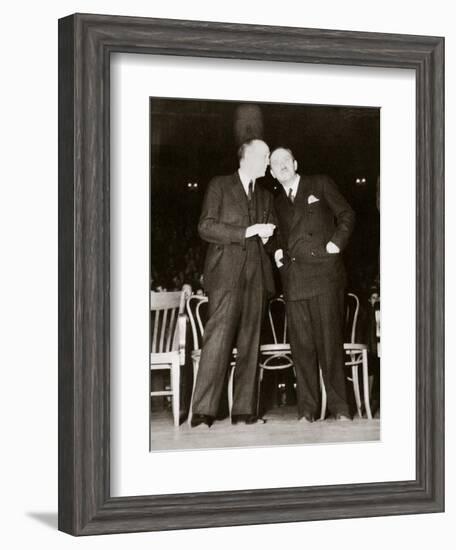 American Communist leaders William Foster and Earl Browder, 1940-Unknown-Framed Photographic Print