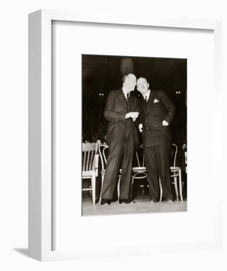 American Communist leaders William Foster and Earl Browder, 1940-Unknown-Framed Photographic Print