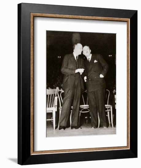 American Communist leaders William Foster and Earl Browder, 1940-Unknown-Framed Photographic Print