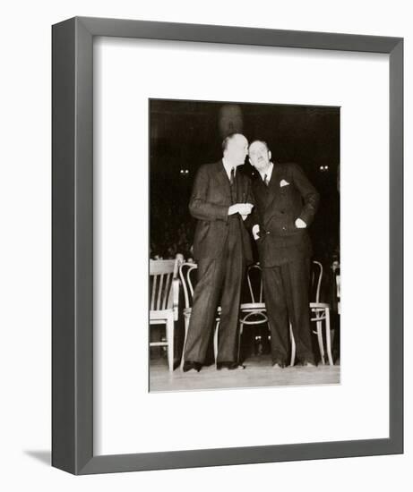 American Communist leaders William Foster and Earl Browder, 1940-Unknown-Framed Photographic Print