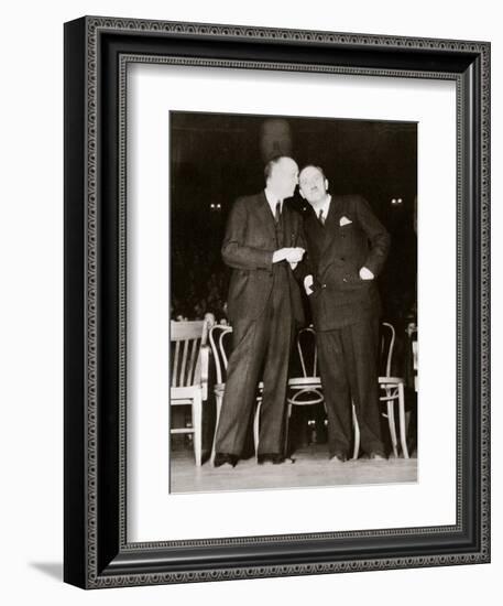 American Communist leaders William Foster and Earl Browder, 1940-Unknown-Framed Photographic Print