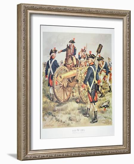 American Continental Army: Artillery Uniforms of 1777-83-Henry Alexander Ogden-Framed Giclee Print