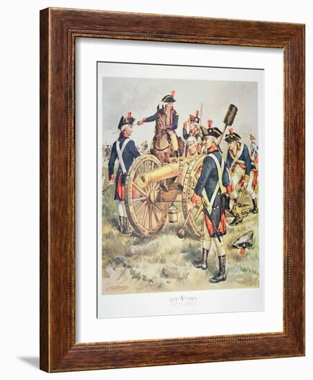 American Continental Army: Artillery Uniforms of 1777-83-Henry Alexander Ogden-Framed Giclee Print