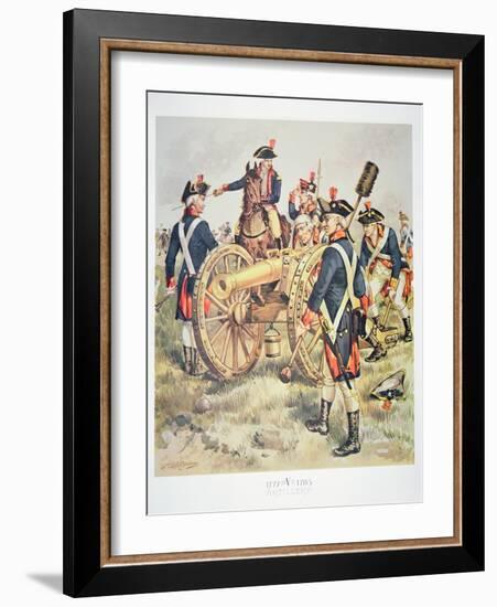 American Continental Army: Artillery Uniforms of 1777-83-Henry Alexander Ogden-Framed Giclee Print