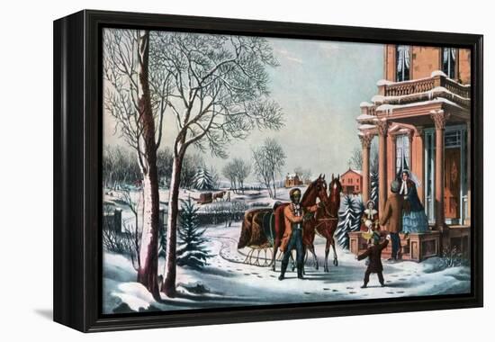 American Country Life, 1855-Currier & Ives-Framed Premier Image Canvas