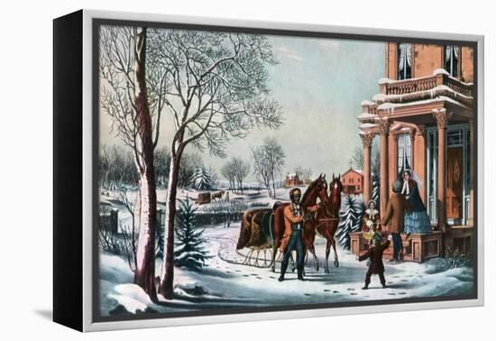 American Country Life, 1855-Currier & Ives-Framed Premier Image Canvas