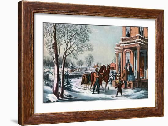 American Country Life, 1855-Currier & Ives-Framed Giclee Print