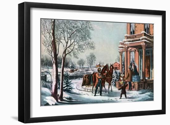 American Country Life, 1855-Currier & Ives-Framed Giclee Print