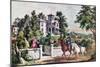 American Country Life, May Morning, 1855-Currier & Ives-Mounted Giclee Print