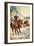 American Cowboys Surround a Bear Crouched over the Body of a Cow-Stanley L. Wood-Framed Giclee Print