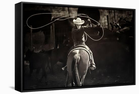 American Cowgirl-Lisa Dearing-Framed Stretched Canvas