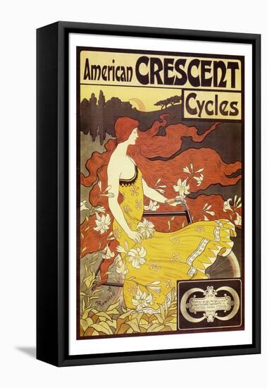 American Crescent Cycles-Alphonse Mucha-Framed Stretched Canvas