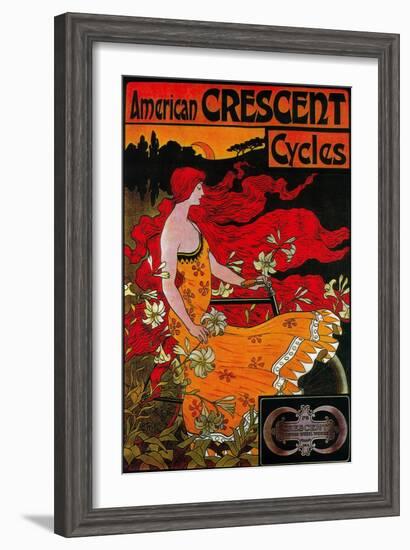 American Crescent Vintage Poster - Europe-Lantern Press-Framed Art Print