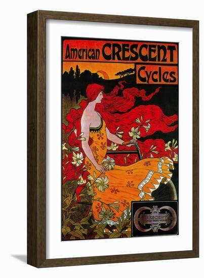 American Crescent Vintage Poster - Europe-Lantern Press-Framed Art Print