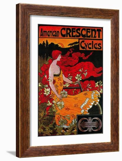 American Crescent Vintage Poster - Europe-Lantern Press-Framed Art Print