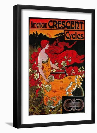 American Crescent Vintage Poster - Europe-Lantern Press-Framed Art Print