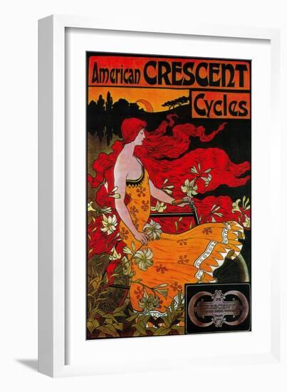 American Crescent Vintage Poster - Europe-Lantern Press-Framed Art Print