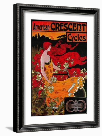 American Crescent Vintage Poster - Europe-Lantern Press-Framed Art Print