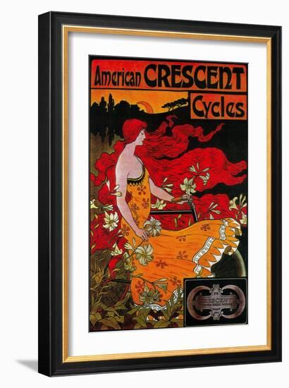 American Crescent Vintage Poster - Europe-Lantern Press-Framed Art Print