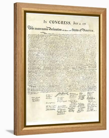 American Declaration of Independence, c.1776-null-Framed Premier Image Canvas