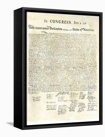 American Declaration of Independence, c.1776-null-Framed Premier Image Canvas