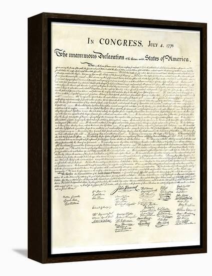 American Declaration of Independence, c.1776-null-Framed Premier Image Canvas