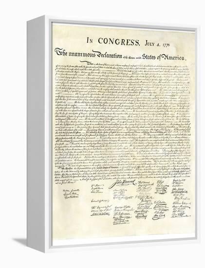 American Declaration of Independence, c.1776-null-Framed Premier Image Canvas