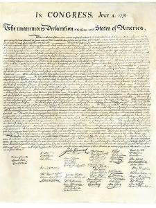 American Declaration of Independence, c.1776