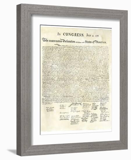 American Declaration of Independence, c.1776-null-Framed Giclee Print