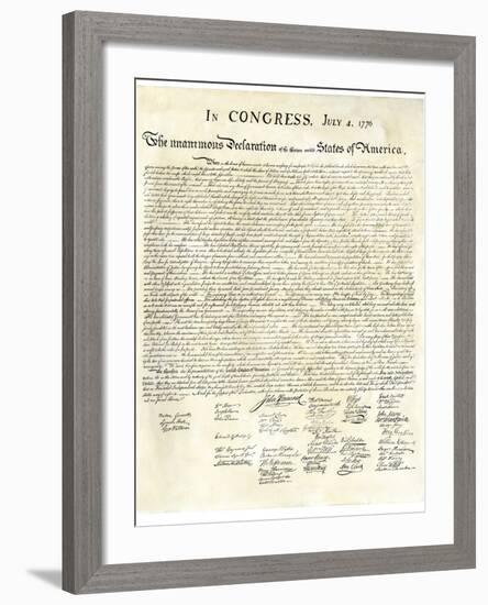 American Declaration of Independence, c.1776-null-Framed Giclee Print