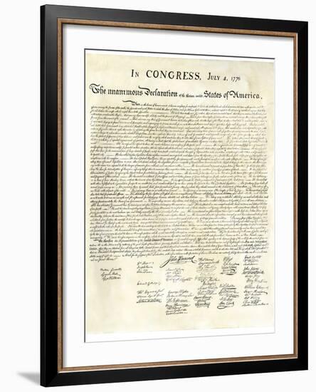 American Declaration of Independence, c.1776--Framed Giclee Print